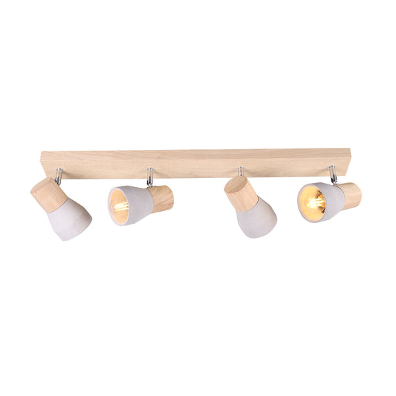 Rosalyn 4 Light Spotlight Gray & Timber - LL002SL003