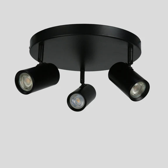 Brianna 3 Light Round Spot Light Matt Black - LL002SL008B