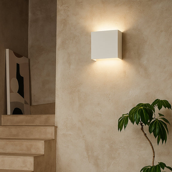 Solvia Plaster Wall Light White - LL002WL011