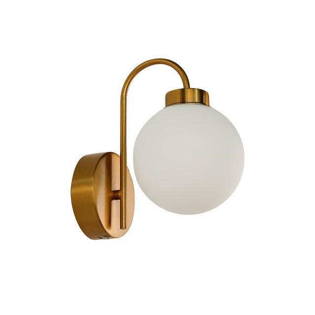 Rhea Rechargeable LED Wall Light 2W 3CCT Brass & Opal - LL002WL017W