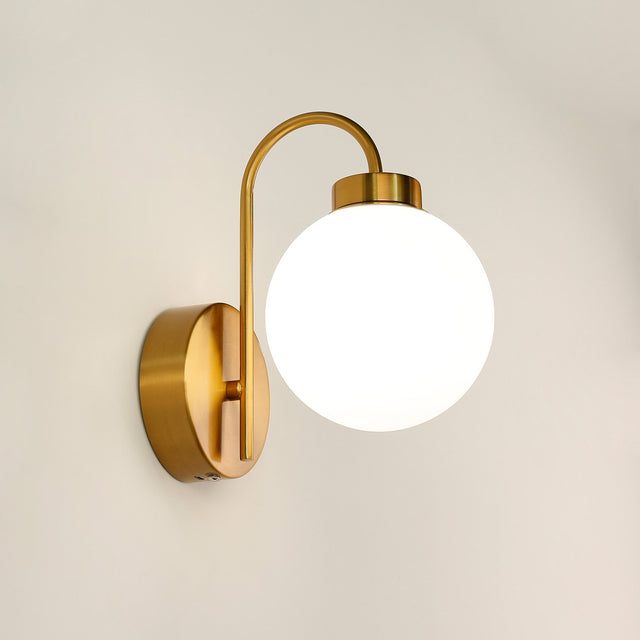 Rhea Rechargeable LED Wall Light 2W 3CCT Brass & Opal - LL002WL017W