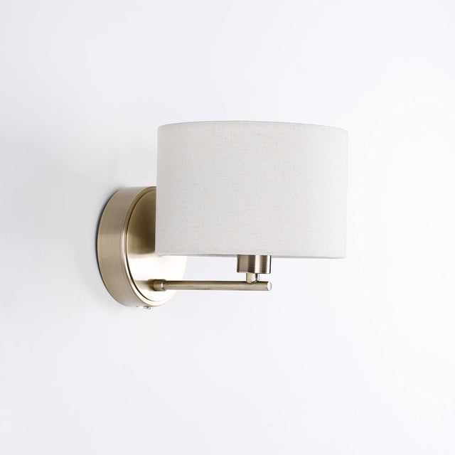 Clarissa Rechargeable LED Wall Light 2W 3CCT Antique Brass & Linen - LL002WL018AB