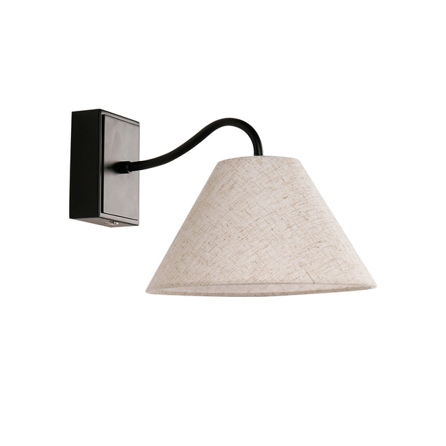 Rosalind Rechargeable LED Wall Light 2W 3CCT Matte Black & Linen - LL002WL019B