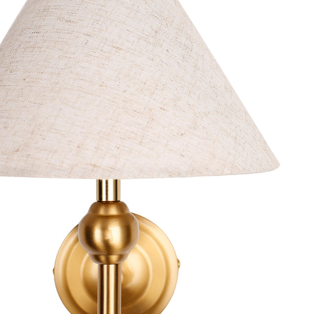 Violet Wall Light Brass & Linen - LL002WL020