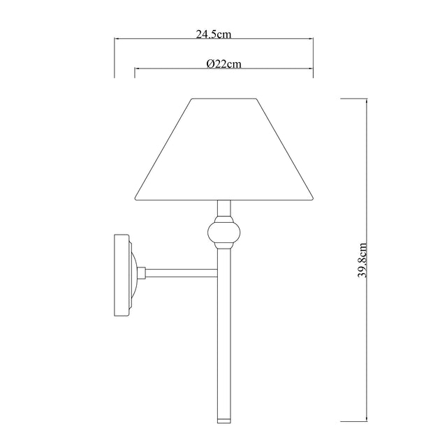 Violet Wall Light Brass & Linen - LL002WL020