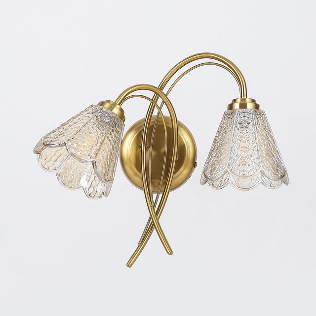 Coraline Double Light Wall Light Brass & Champagne - LL002WL021CH
