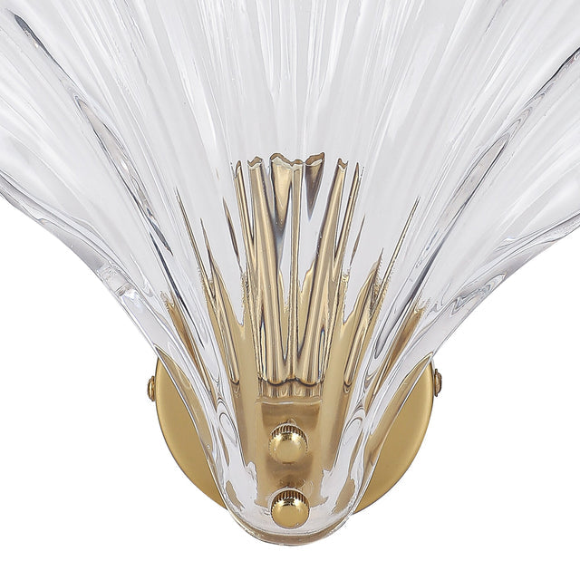 Aurora Wall Light Brass & Clear - LL002WL022C