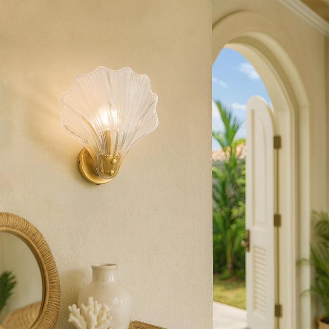 Aurora Wall Light Brass & Clear - LL002WL022C