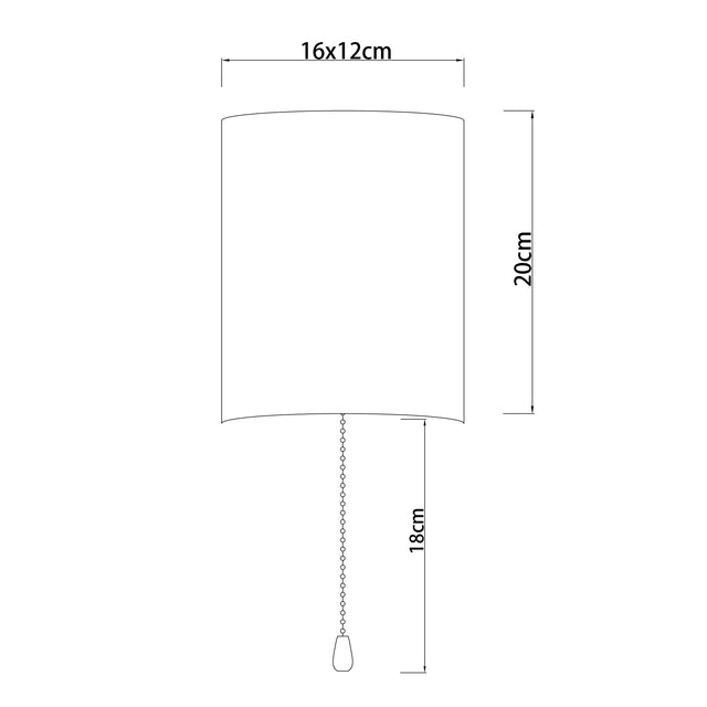 Zella Pull Cord Wall Light White - LL002WL023