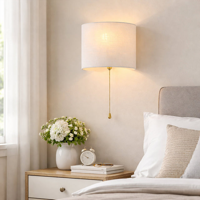 Reese Pull Cord Wall Light White - LL002WL025