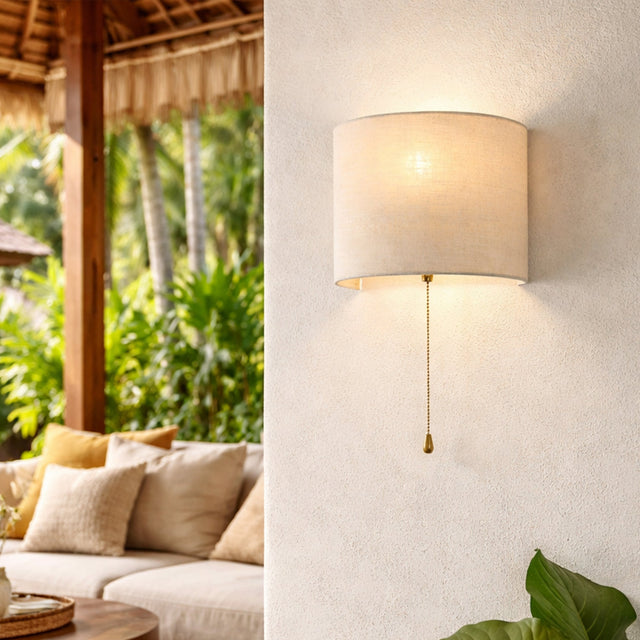 Reese Pull Cord Wall Light White - LL002WL025