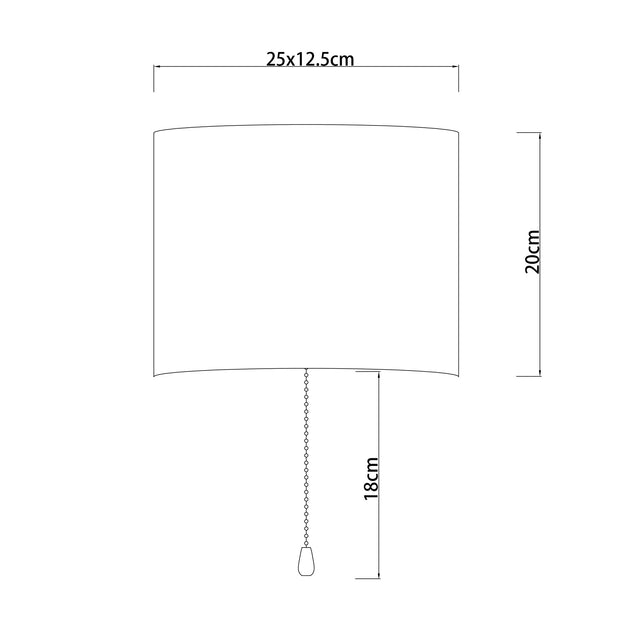 Reese Pull Cord Wall Light White - LL002WL025