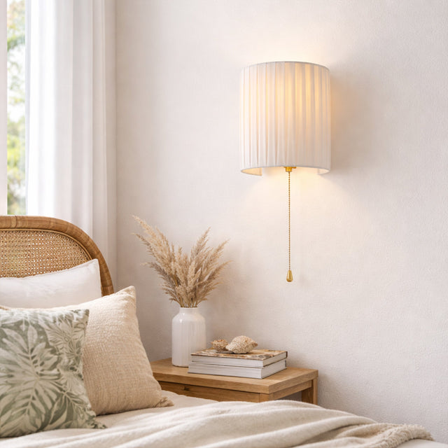 Willow Pull Cord Wall Light White - LL002WL026