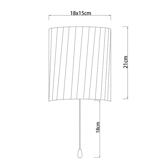 Willow Pull Cord Wall Light White - LL002WL026