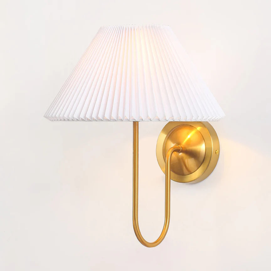 Ariana Wall Lamp Brass & White - LL002WL029