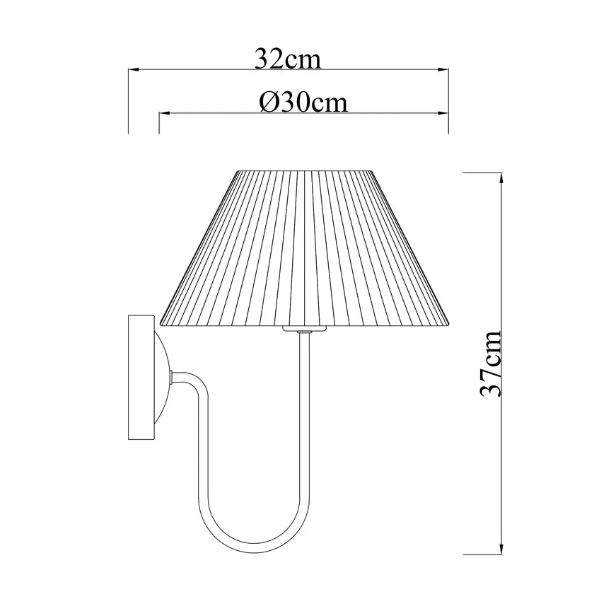 Ariana Wall Lamp Brass & White - LL002WL029