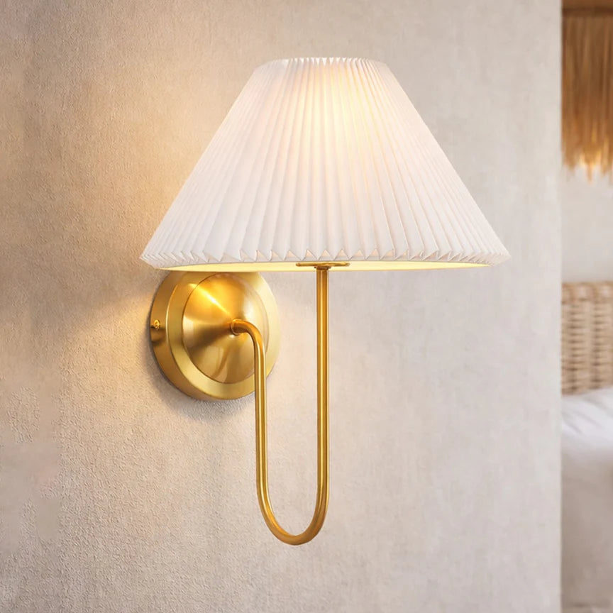 Ariana Wall Lamp Brass & White - LL002WL029