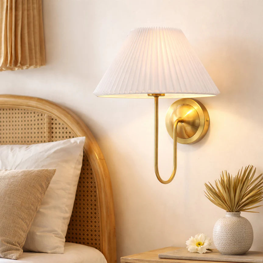 Ariana Wall Lamp Brass & White - LL002WL029
