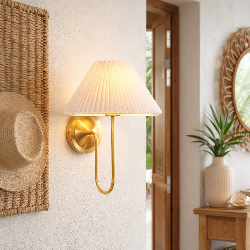 Ariana Wall Lamp Brass & White - LL002WL029