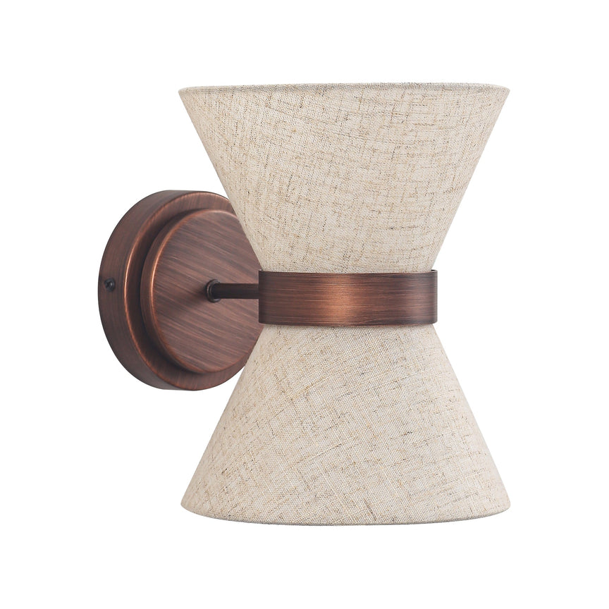 Viviana Wall Lamp Brushed Bronze & Linen - LL002WL031