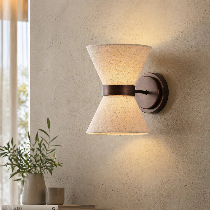 Viviana Wall Lamp Brushed Bronze & Linen - LL002WL031