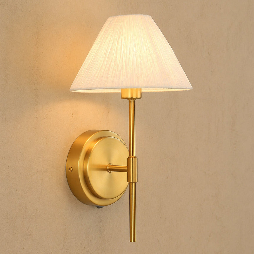 Sigrid Reading Wall Lamp With Charging Ports Brass & White - LL002WL032