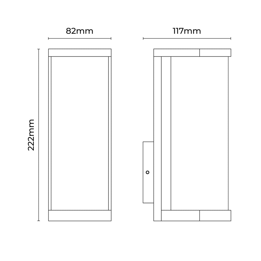 Arlo Exterior Wall Light Black - LLOL001