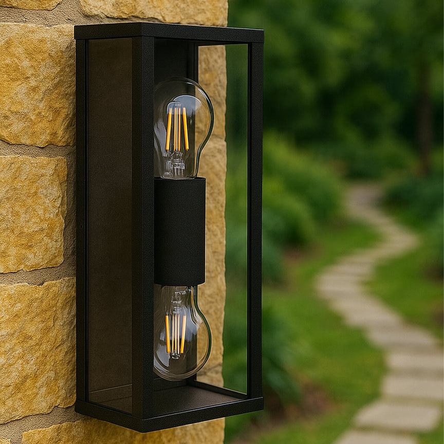 Zyra Up & Down Wall Light Black - LLOL008BK