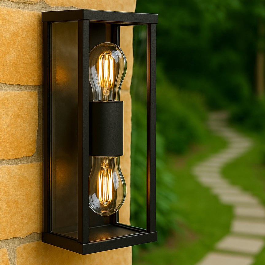 Zyra Up & Down Wall Light Black - LLOL008BK