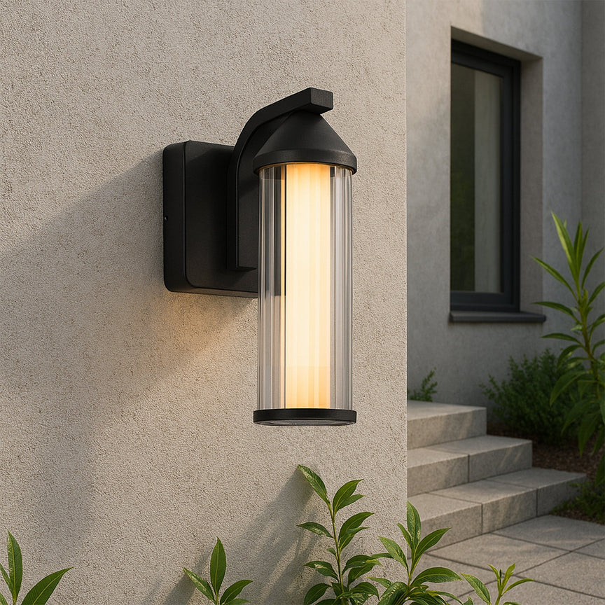 Canto LED Exterior Wall Light 13W Tri Colour Black - LLOL010