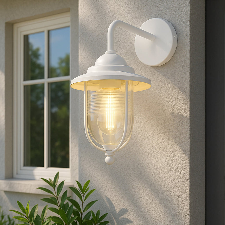 Elvo Exterior Wall Light White - LLOL011W