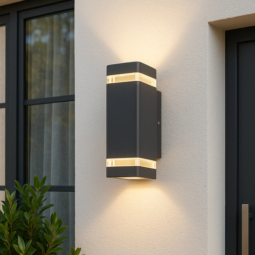 Rivo LED Up & Down Wall Light Charcoal - LLOL013