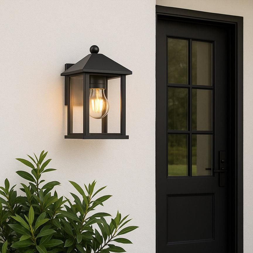 Thano Exterior Wall Light Black - LLOL015