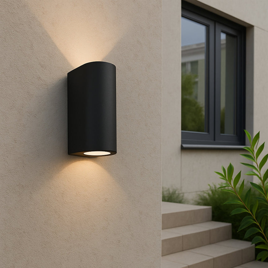Olaris Up & Down Wall Light Black - LLOL018BK