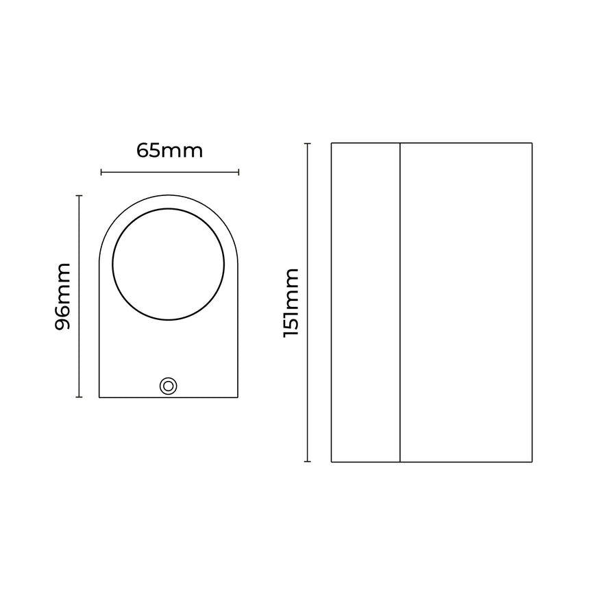 Olaris Up & Down Wall Light White - LLOL018W
