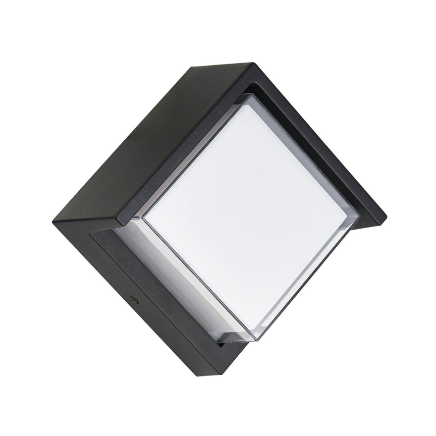 Tivor Square LED Wall Light 10W TRI Colour Black - LLOL019