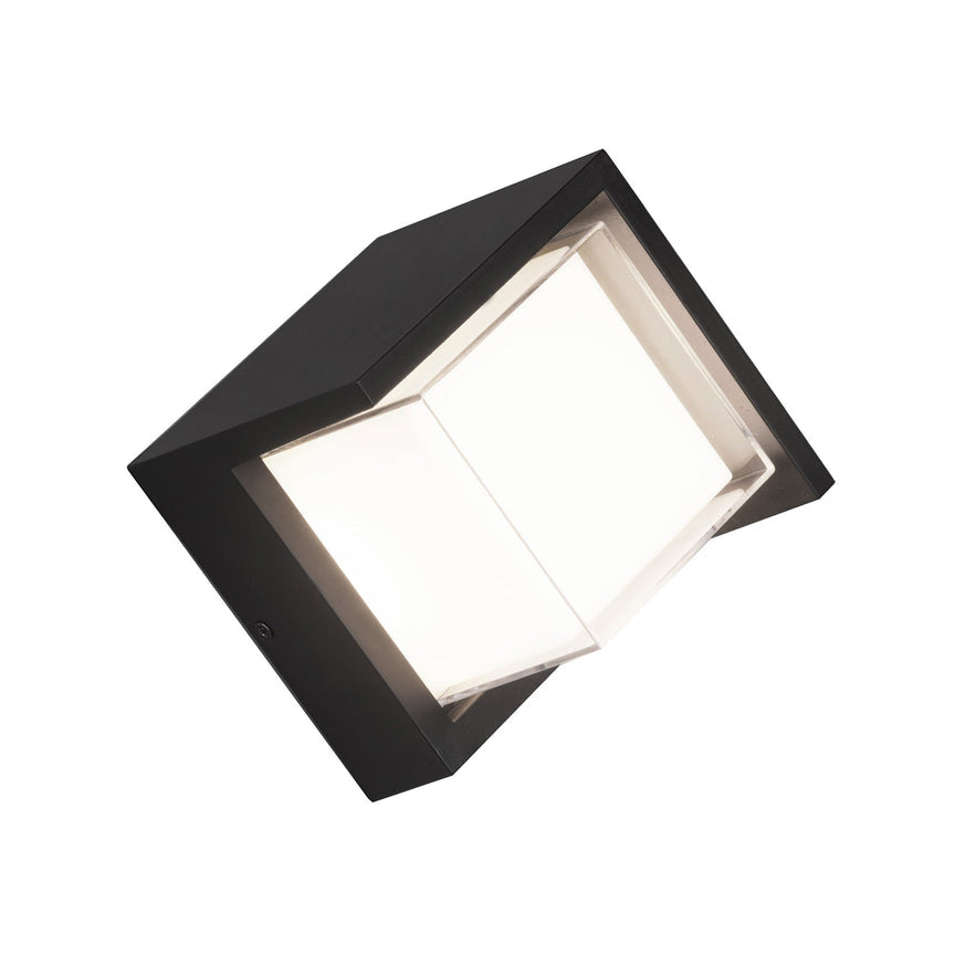 Tivor Square LED Wall Light 10W TRI Colour Black - LLOL019
