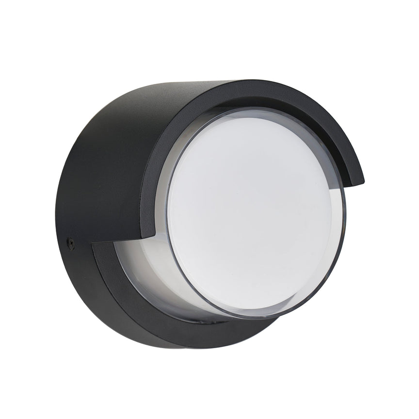 Aven Round LED Wall Light 10W TRI Colour Black - LLOL020