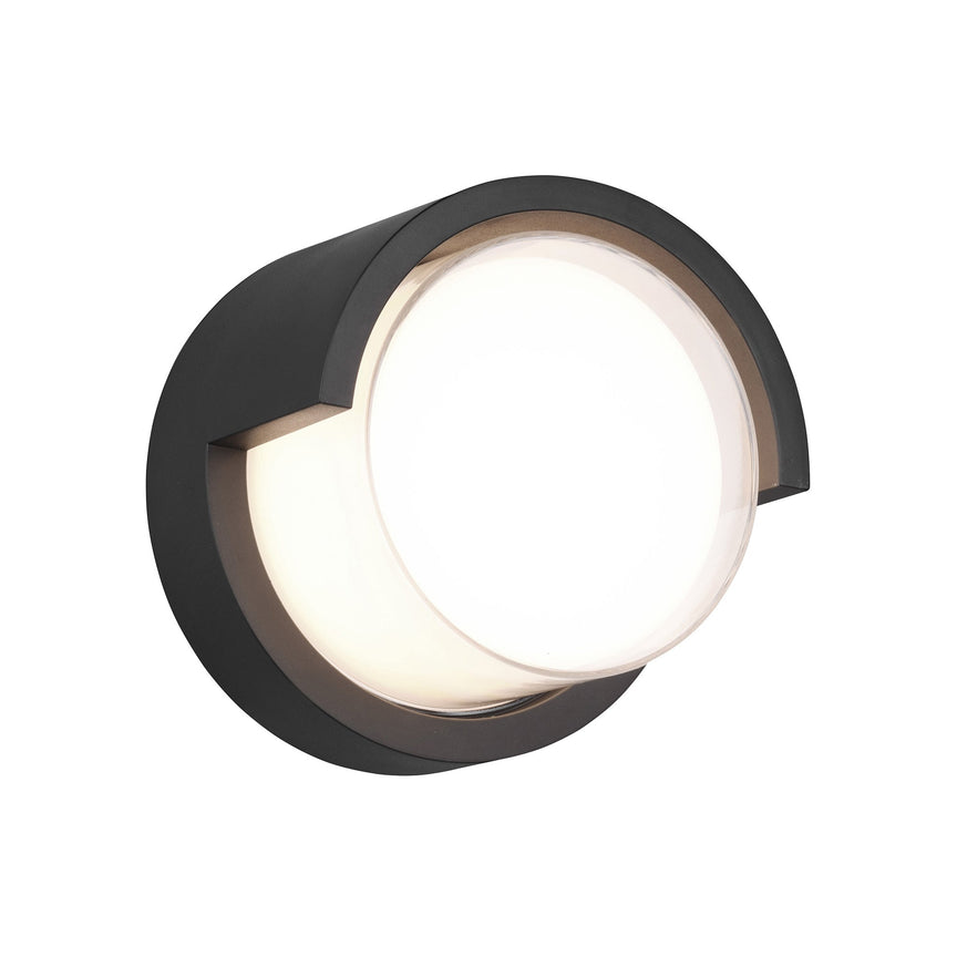 Aven Round LED Wall Light 10W TRI Colour Black - LLOL020