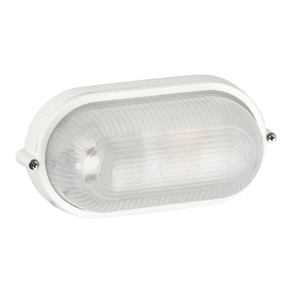Ezra Oval Outdoor Bunker Light White - LLOL024W