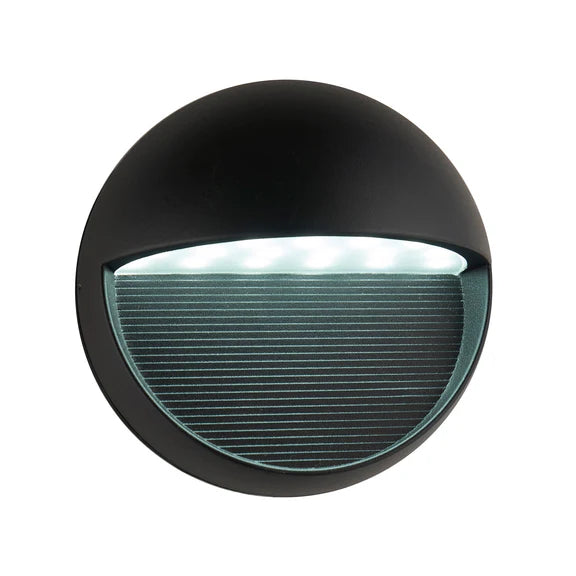 Brano LED Step Light With Eyelid 5W TRI Color Black - LLOL028