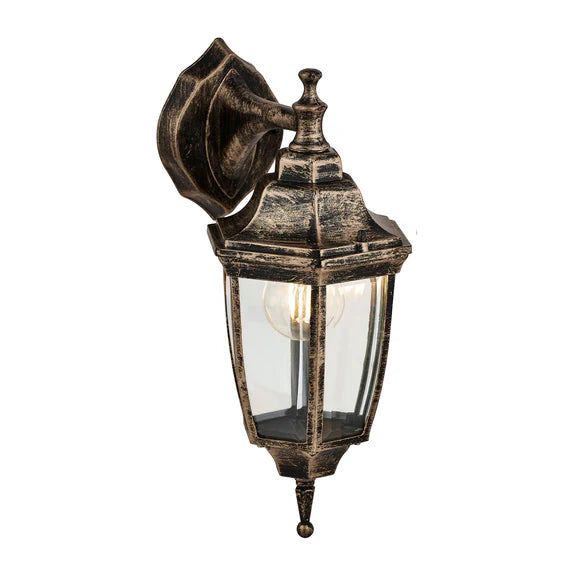 Lunor Down Outdoor Wall Light Bronze - LLOL030BR