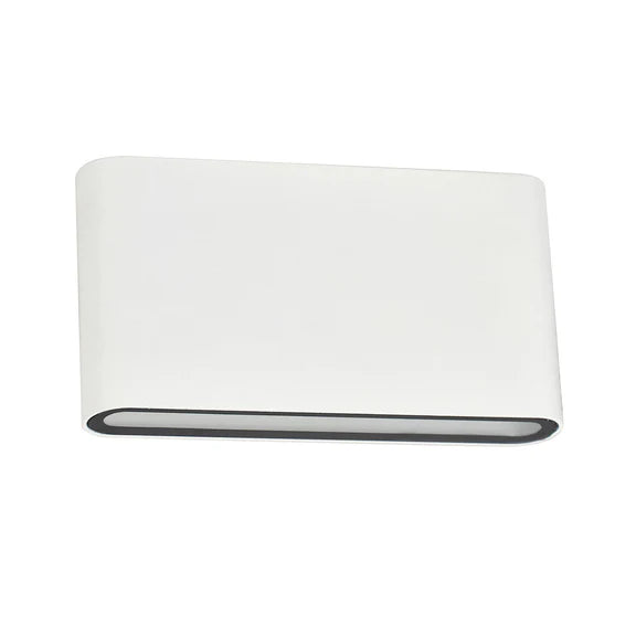 Elaro Large LED Up & Down Wall Light 10W TRI Color White - LLOL031W