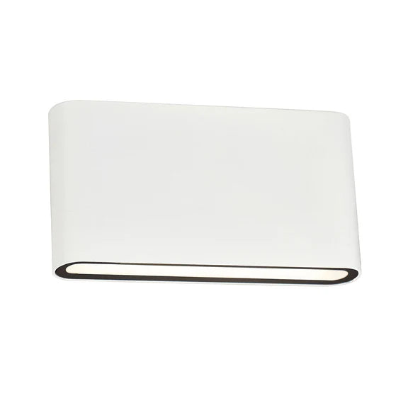 Elaro Large LED Up & Down Wall Light 10W TRI Color White - LLOL031W