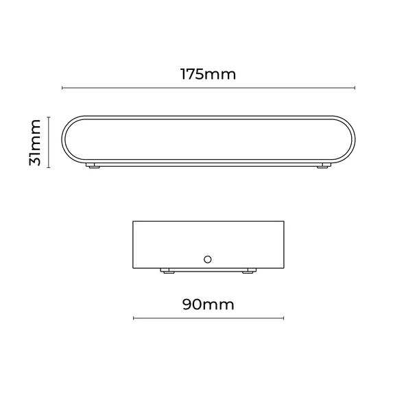 Elaro Large LED Up & Down Wall Light 10W TRI Color White - LLOL031W