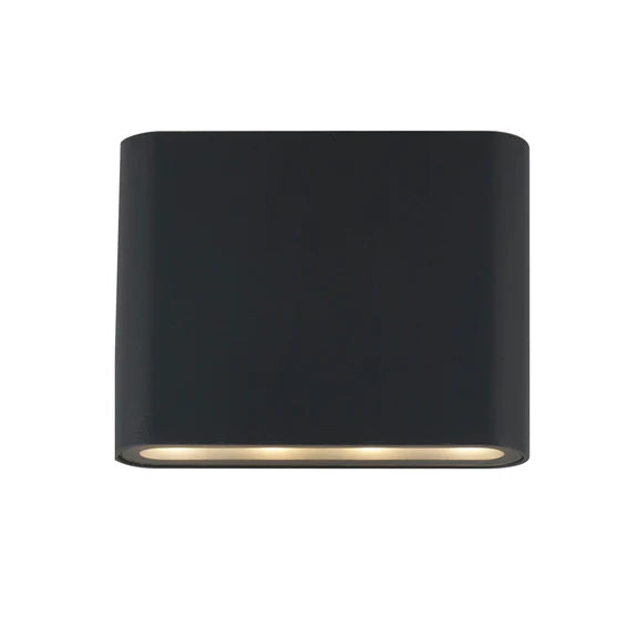 Elaro Small LED Up & Down Wall Light 7W TRI Color Black - LLOL032BK