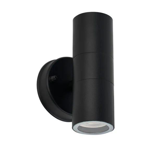 Zyven 2 Light Up & Down Outdoor Wall Light Black - LLOL033BK