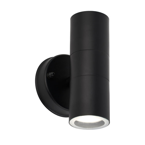 Zyven 2 Light Up & Down Outdoor Wall Light Black - LLOL033BK