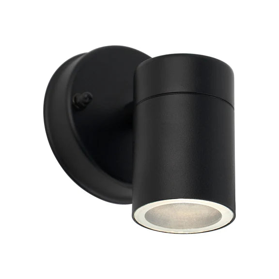 Zyven Fixed Single Outdoor Wall Light Black - LLOL034BK