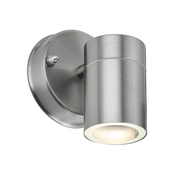 Zyven Fixed Single Outdoor Wall Light Polished Silver - LLOL034S